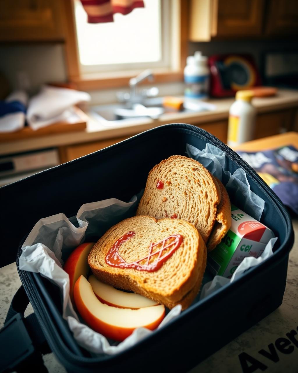 Lunchbox. Crusts on.